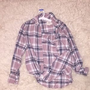 Pink, grey, and white flannel